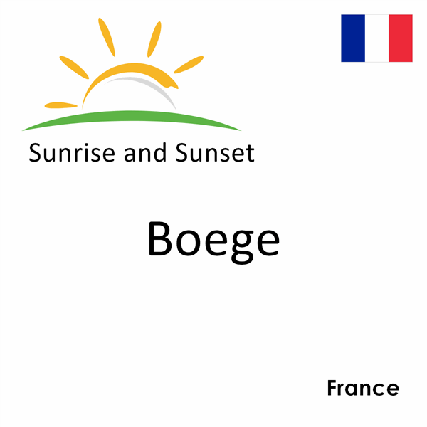 Sunrise and sunset times for Boege, France