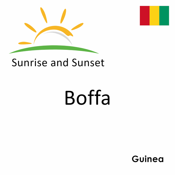 Sunrise and sunset times for Boffa, Guinea