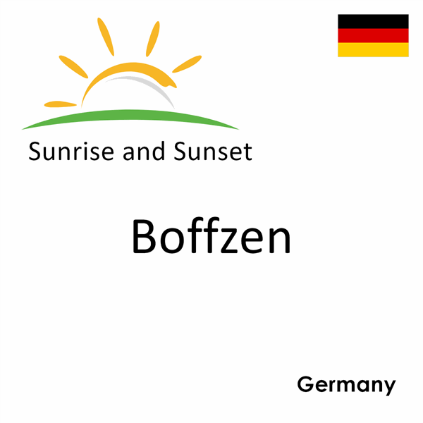 Sunrise and sunset times for Boffzen, Germany