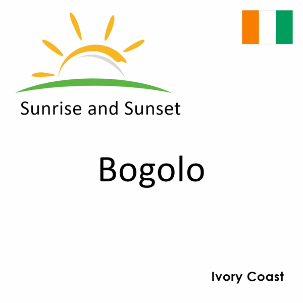 Sunrise and sunset times for Bogolo, Ivory Coast