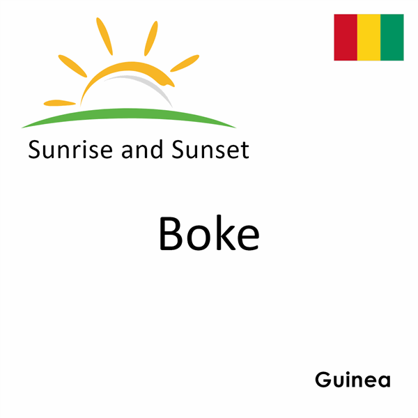 Sunrise and sunset times for Boke, Guinea