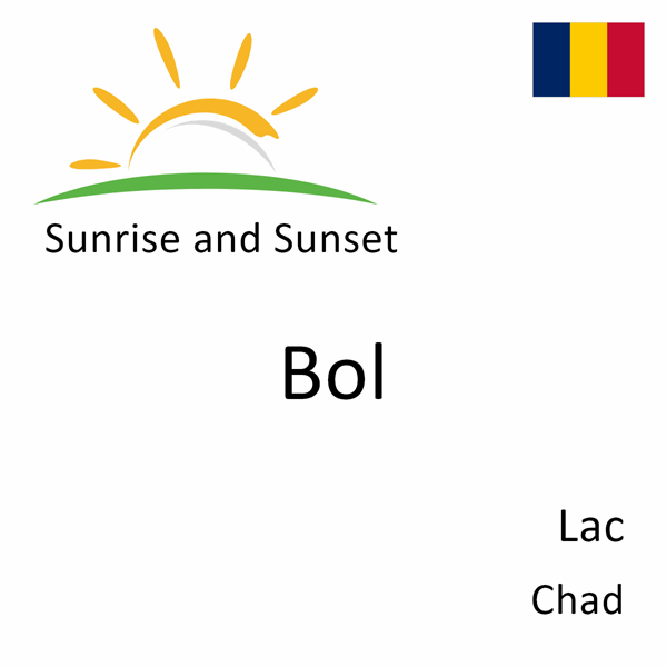 Sunrise and sunset times for Bol, Lac, Chad