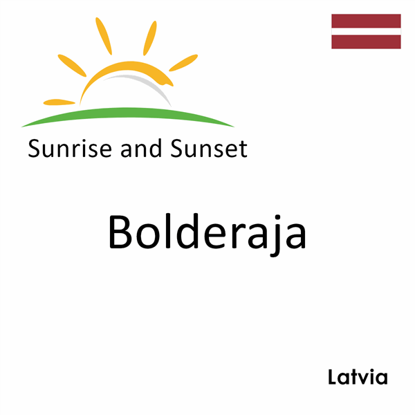Sunrise and sunset times for Bolderaja, Latvia