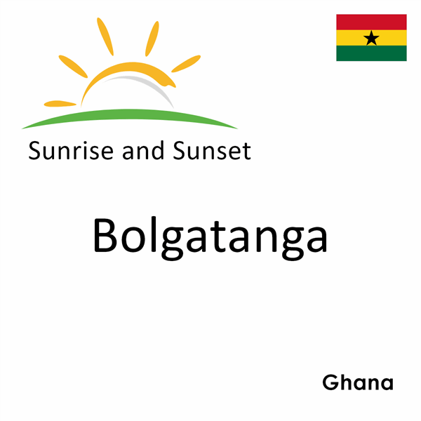Sunrise and sunset times for Bolgatanga, Ghana