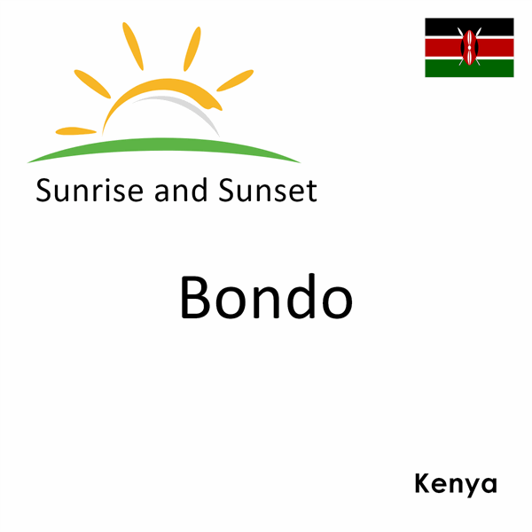 Sunrise and sunset times for Bondo, Kenya