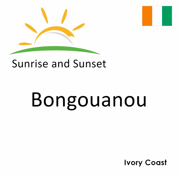 Sunrise and sunset times for Bongouanou, Ivory Coast