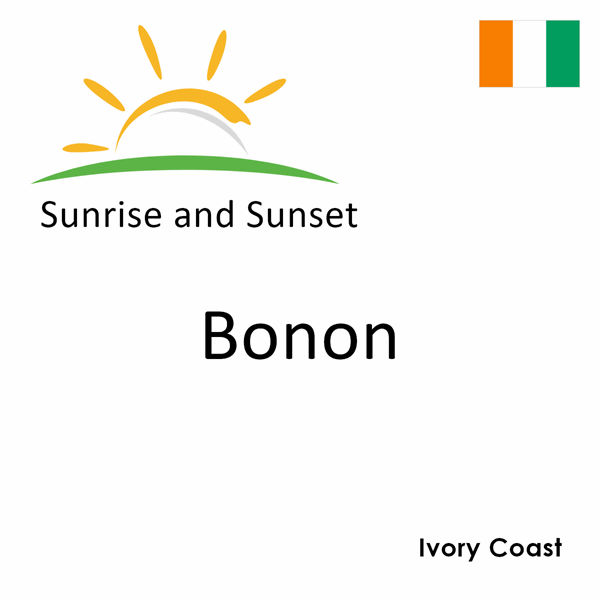 Sunrise and sunset times for Bonon, Ivory Coast