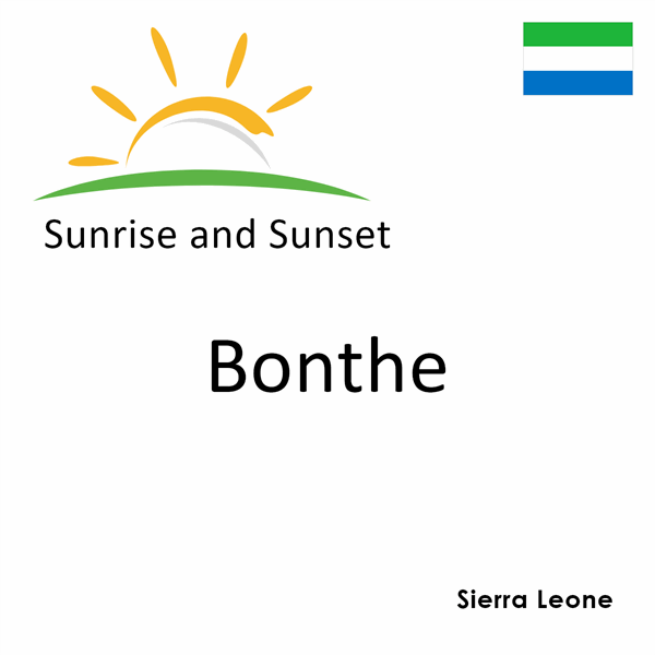 Sunrise and sunset times for Bonthe, Sierra Leone