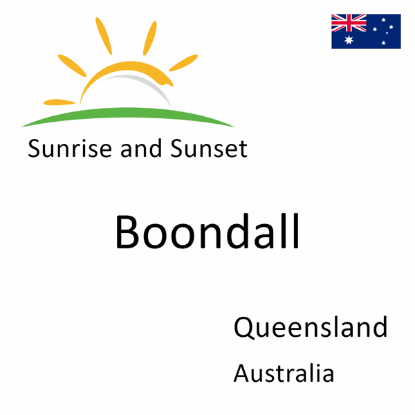 Sunrise and sunset times for Boondall, Queensland, Australia