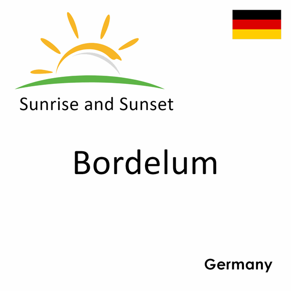 Sunrise and sunset times for Bordelum, Germany