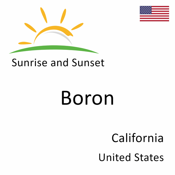 Sunrise and sunset times for Boron, California, United States