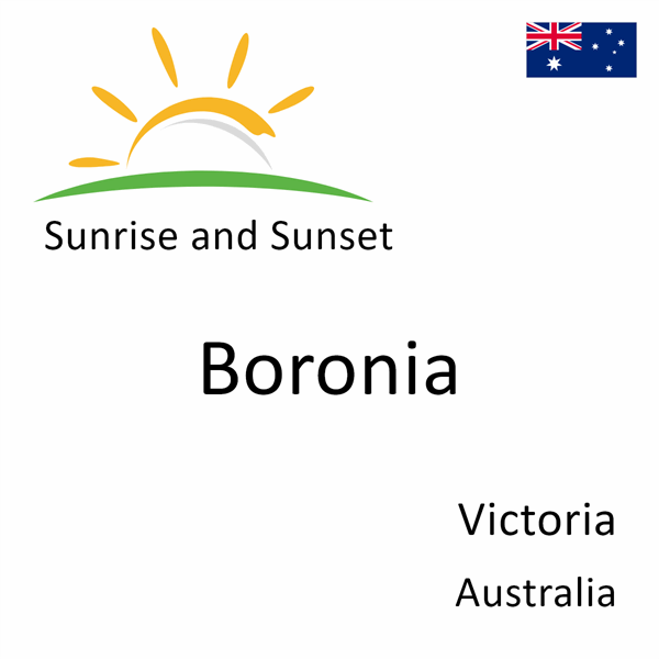 Sunrise and sunset times for Boronia, Victoria, Australia