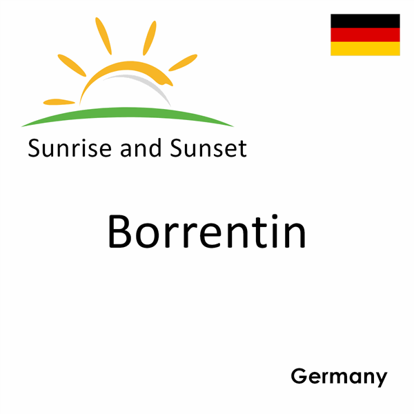 Sunrise and sunset times for Borrentin, Germany