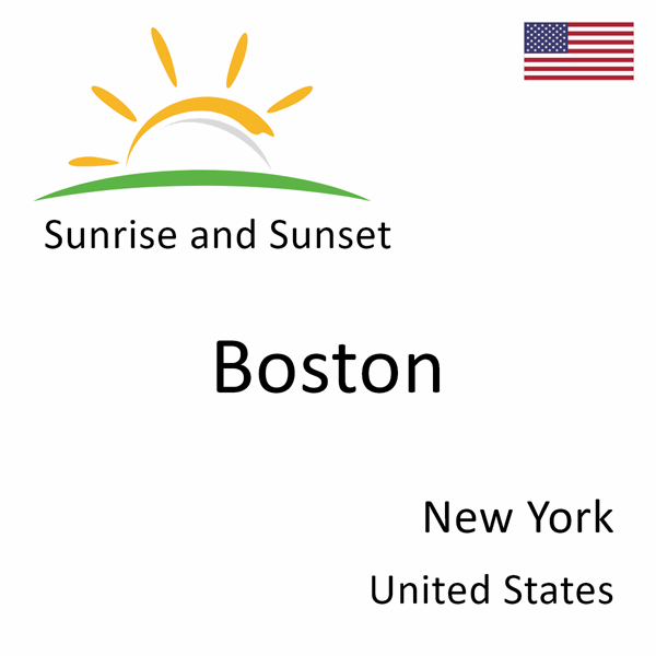 Sunrise and sunset times for Boston, New York, United States