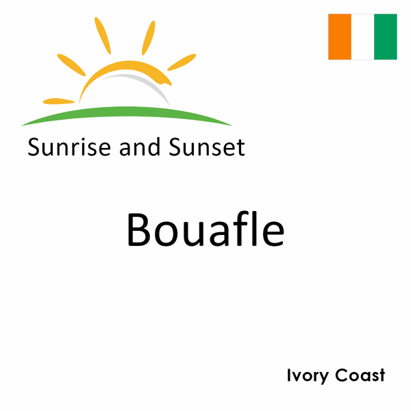Sunrise and sunset times for Bouafle, Ivory Coast
