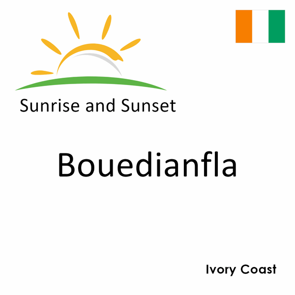 Sunrise and sunset times for Bouedianfla, Ivory Coast