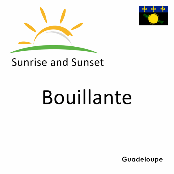 Sunrise and sunset times for Bouillante, Guadeloupe