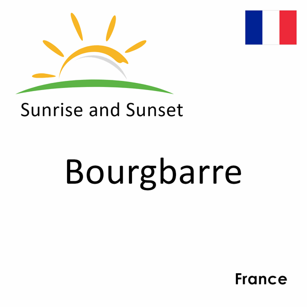 Sunrise and sunset times for Bourgbarre, France