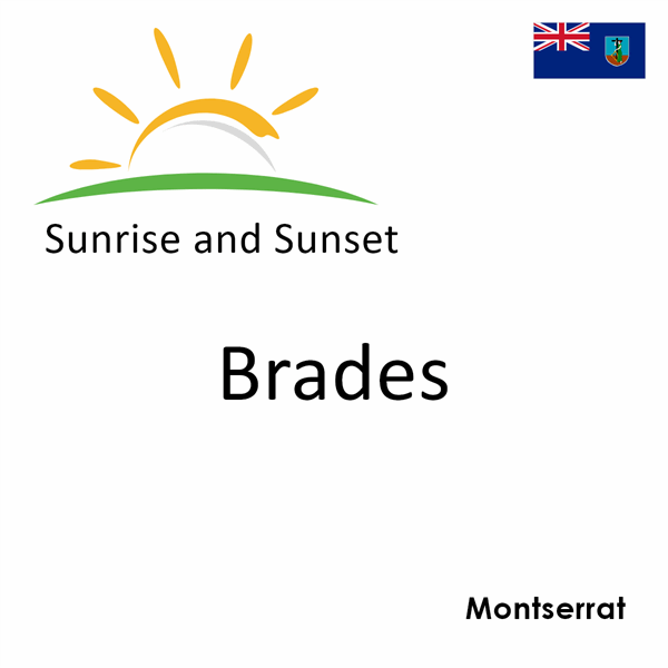 Sunrise and sunset times for Brades, Montserrat
