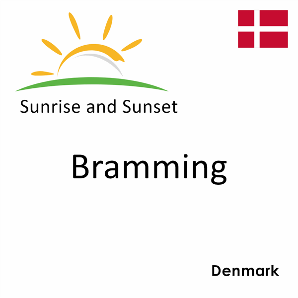 Sunrise and sunset times for Bramming, Denmark