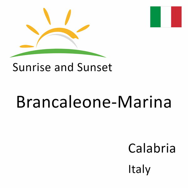 Sunrise and sunset times for Brancaleone-Marina, Calabria, Italy