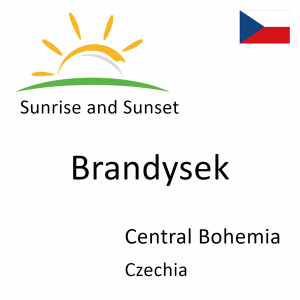 Sunrise and sunset times for Brandysek, Central Bohemia, Czechia