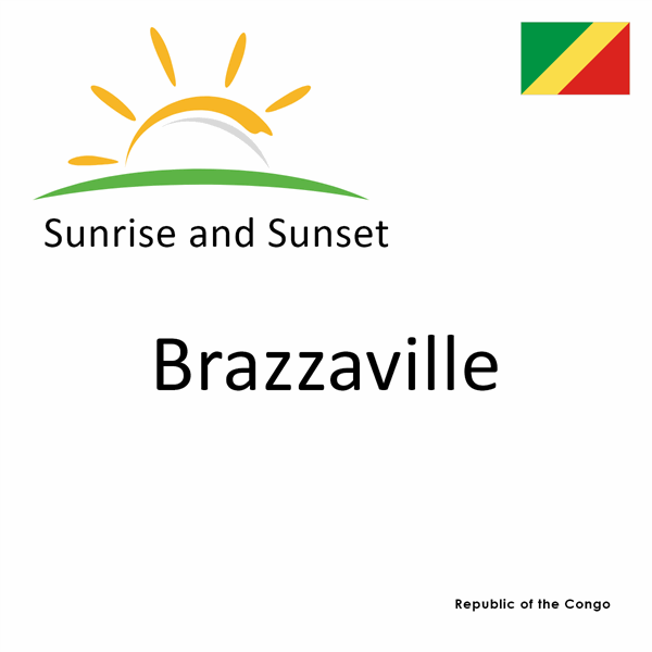 Sunrise and sunset times for Brazzaville, Republic of the Congo