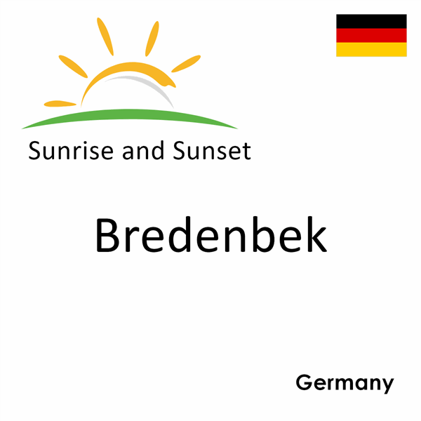 Sunrise and sunset times for Bredenbek, Germany