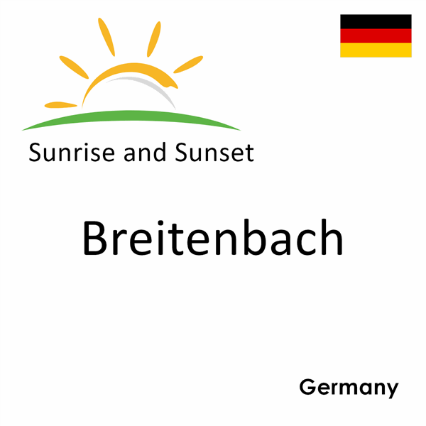 Sunrise and sunset times for Breitenbach, Germany