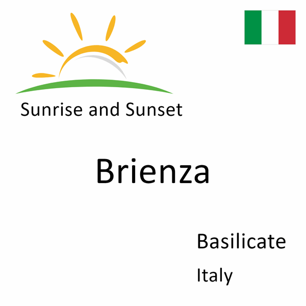 Sunrise and sunset times for Brienza, Basilicate, Italy
