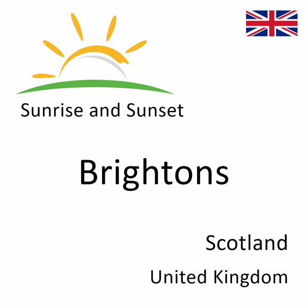 Sunrise and sunset times for Brightons, Scotland, United Kingdom