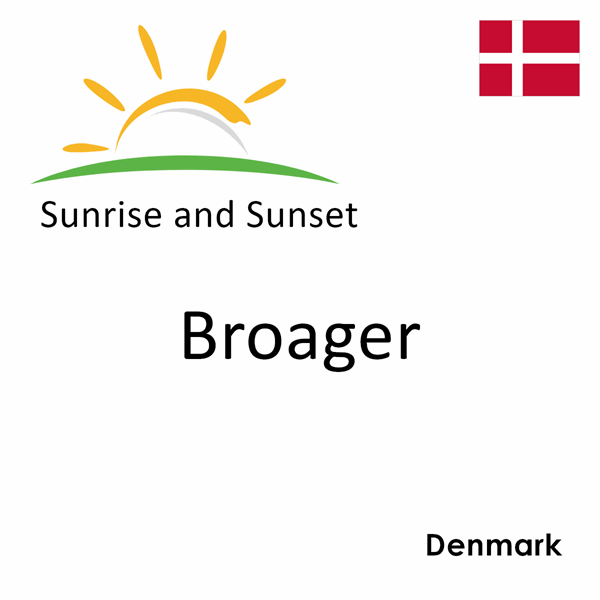 Sunrise and sunset times for Broager, Denmark