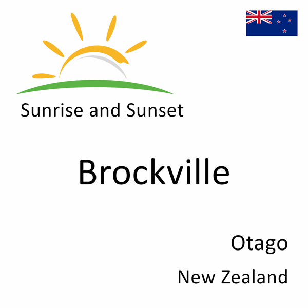 Sunrise and sunset times for Brockville, Otago, New Zealand