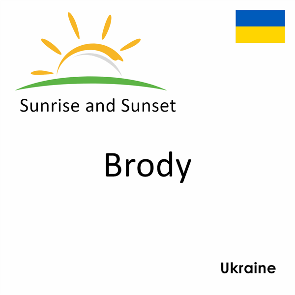 Sunrise and sunset times for Brody, Ukraine