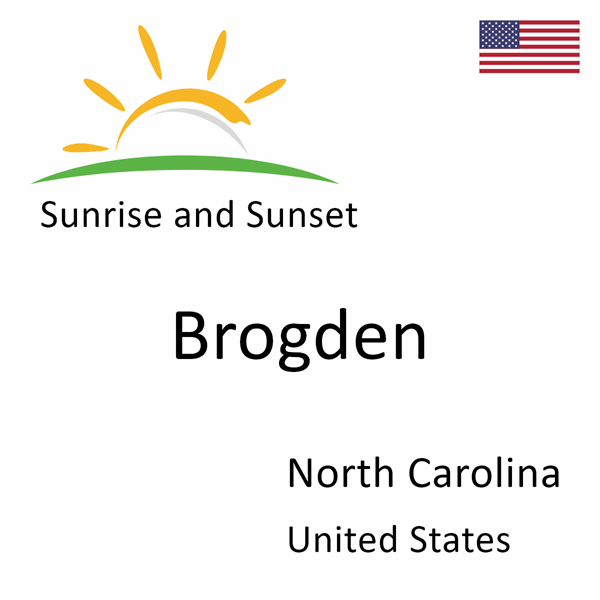 Sunrise and sunset times for Brogden, North Carolina, United States