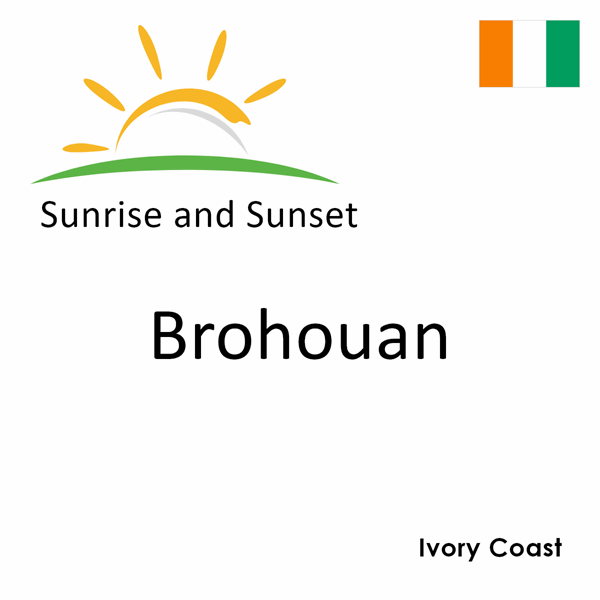 Sunrise and sunset times for Brohouan, Ivory Coast