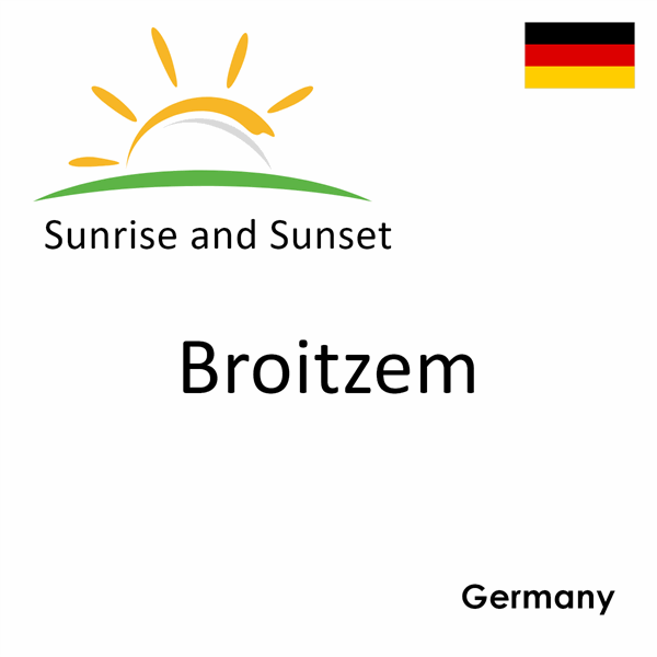 Sunrise and sunset times for Broitzem, Germany