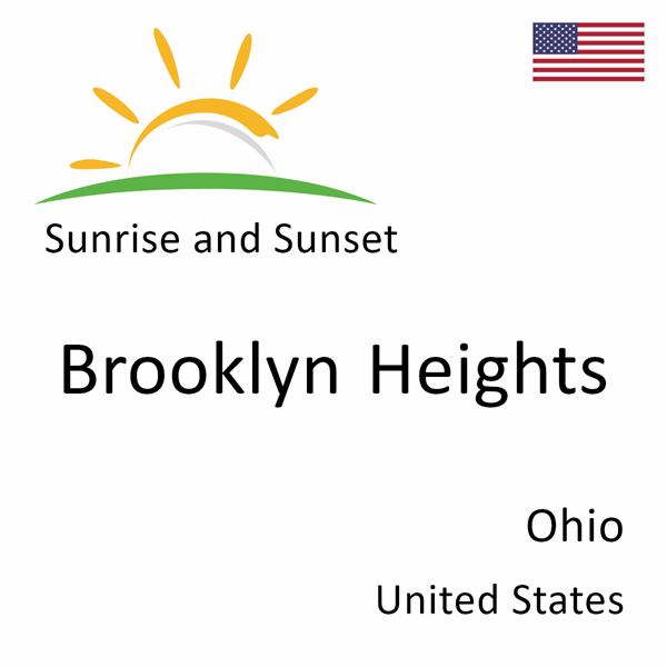 Sunrise and sunset times for Brooklyn Heights, Ohio, United States