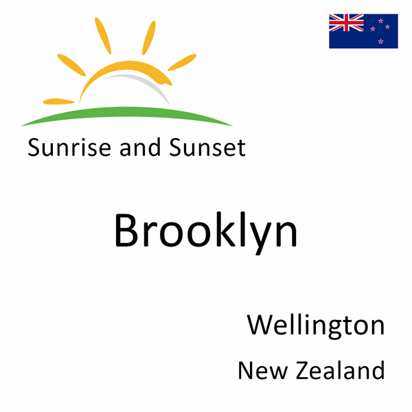 Sunrise and sunset times for Brooklyn, Wellington, New Zealand