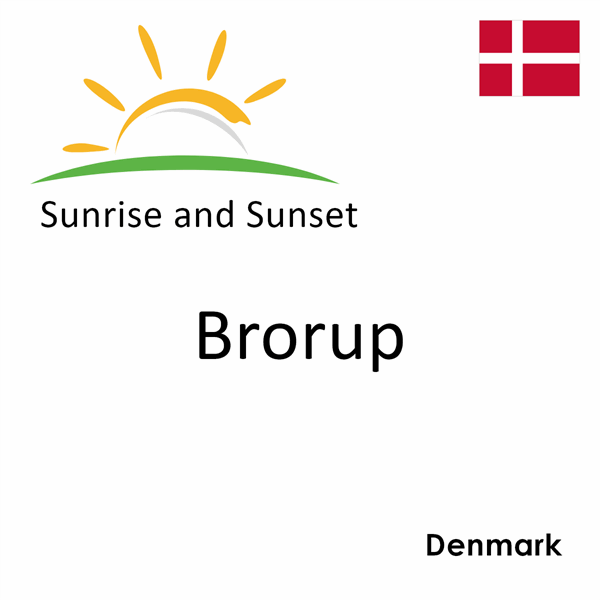 Sunrise and sunset times for Brorup, Denmark