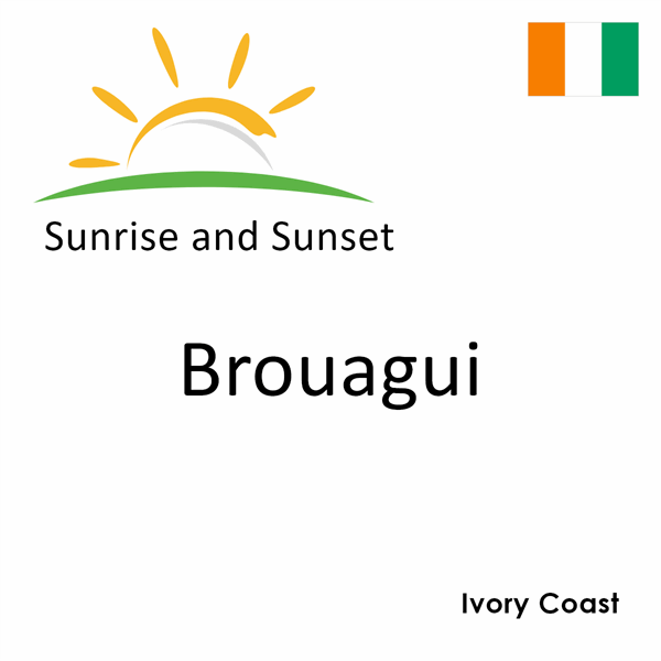 Sunrise and sunset times for Brouagui, Ivory Coast