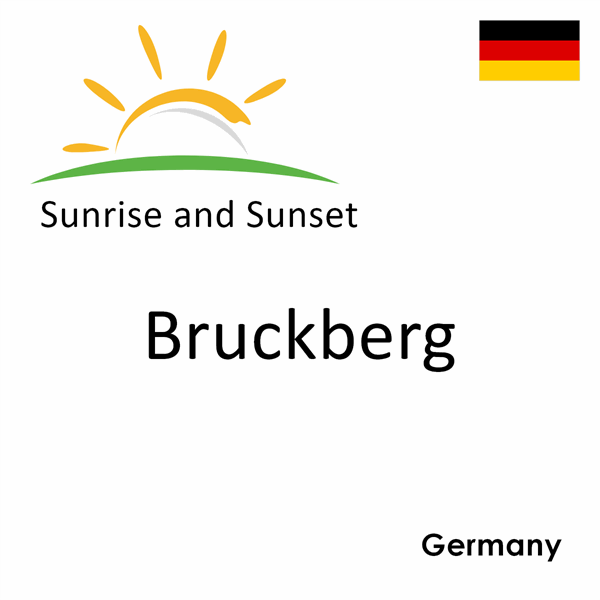 Sunrise and sunset times for Bruckberg, Germany