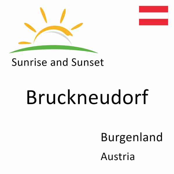 Sunrise and sunset times for Bruckneudorf, Burgenland, Austria