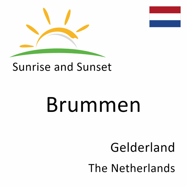 Sunrise and sunset times for Brummen, Gelderland, The Netherlands