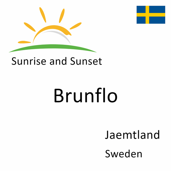 Sunrise and sunset times for Brunflo, Jaemtland, Sweden