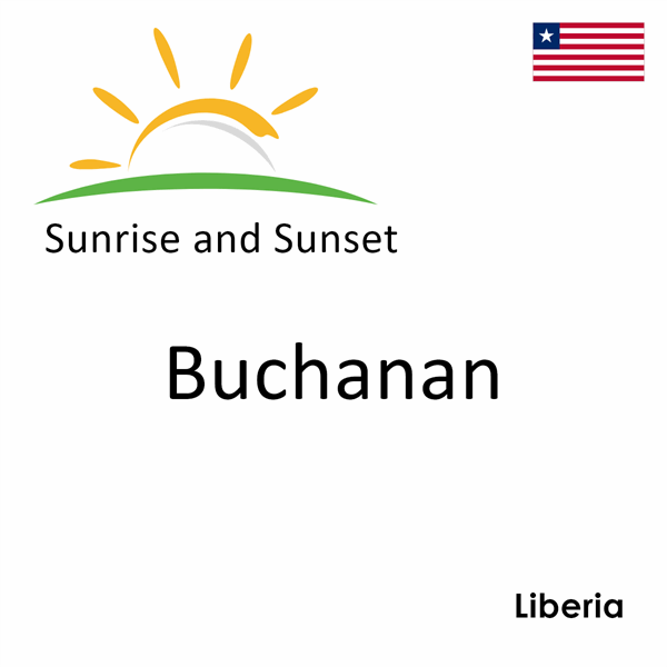 Sunrise and sunset times for Buchanan, Liberia