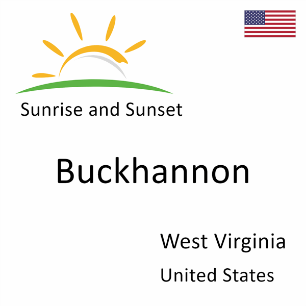 Sunrise and sunset times for Buckhannon, West Virginia, United States
