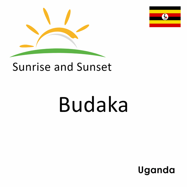 Sunrise and sunset times for Budaka, Uganda