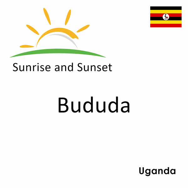 Sunrise and sunset times for Bududa, Uganda