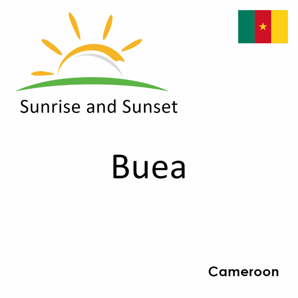 Sunrise and sunset times for Buea, Cameroon
